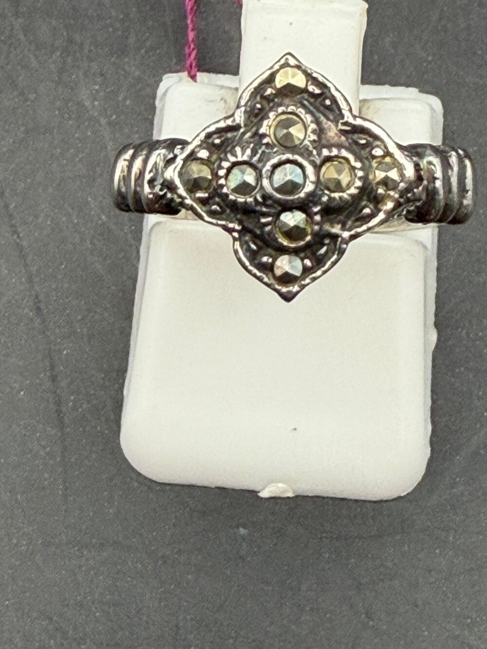 Vintage "NEW" Sterling Silver Ring with Marcasite stones size 5